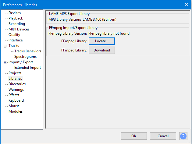 ffmpeg audacity download windows